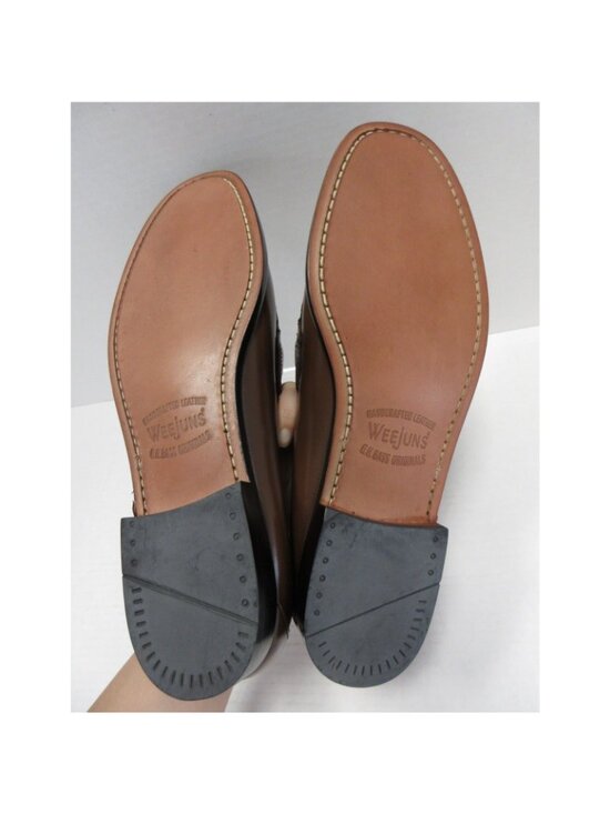 GH Bass Weejuns Shoes 11.5 D Cognac Logan Penny Loafer Leather NEW main image 8